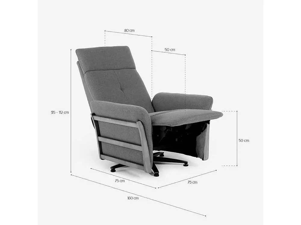 Verstellbarer Relaxsessel modernes Design Wohnzinner Büro Martina