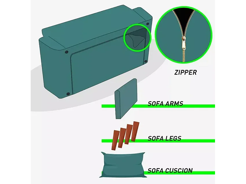 Malibu 3-Sitzer Clic Clac Schlafsofa im nordischen Design - Dunkel Grau