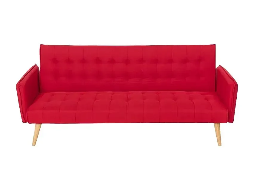Malibu 3-Sitzer Clic Clac Schlafsofa im nordischen Design - Rot