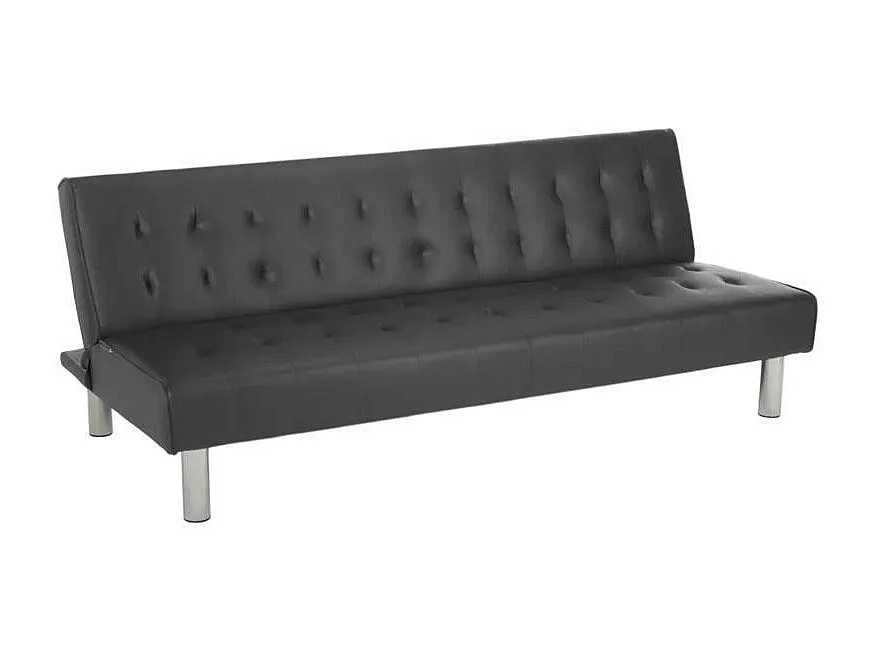 Canapé 2 places convertible clic-clac inclinable en similicuir Mango