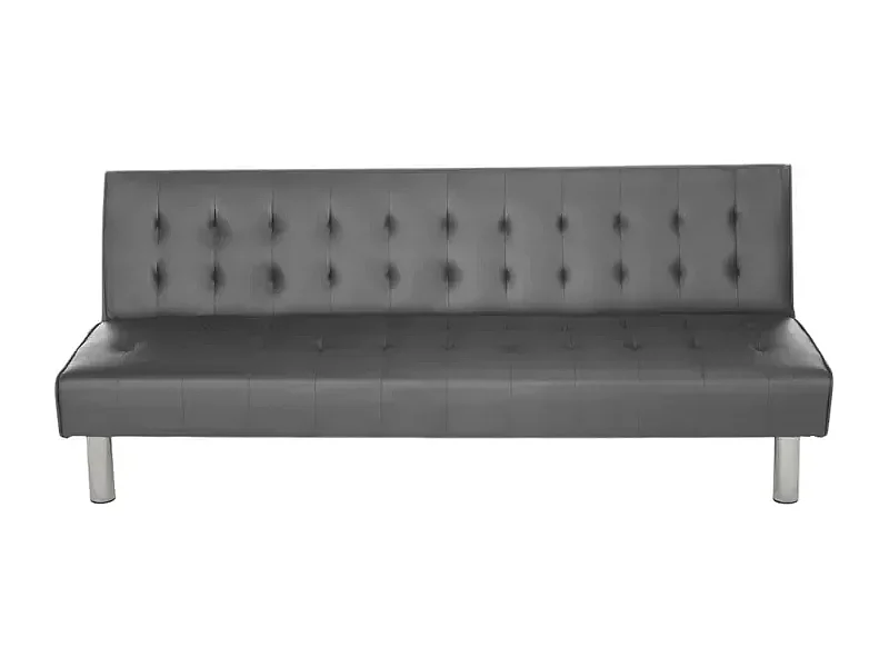 Canapé 2 places convertible clic-clac inclinable en similicuir Mango