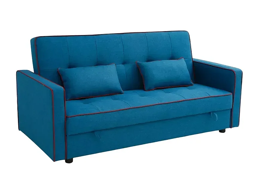 Divano letto 2 posti clic-clac tessuto contenitore 185 x 90 Roverella