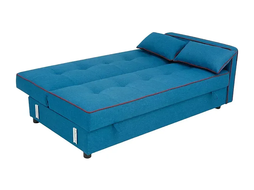 Divano letto 2 posti clic-clac tessuto contenitore 185 x 90 Roverella