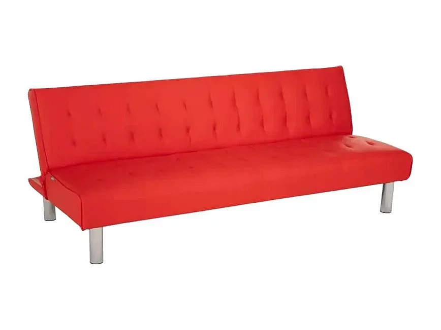 Canapé 2 places convertible clic-clac inclinable en similicuir Mango