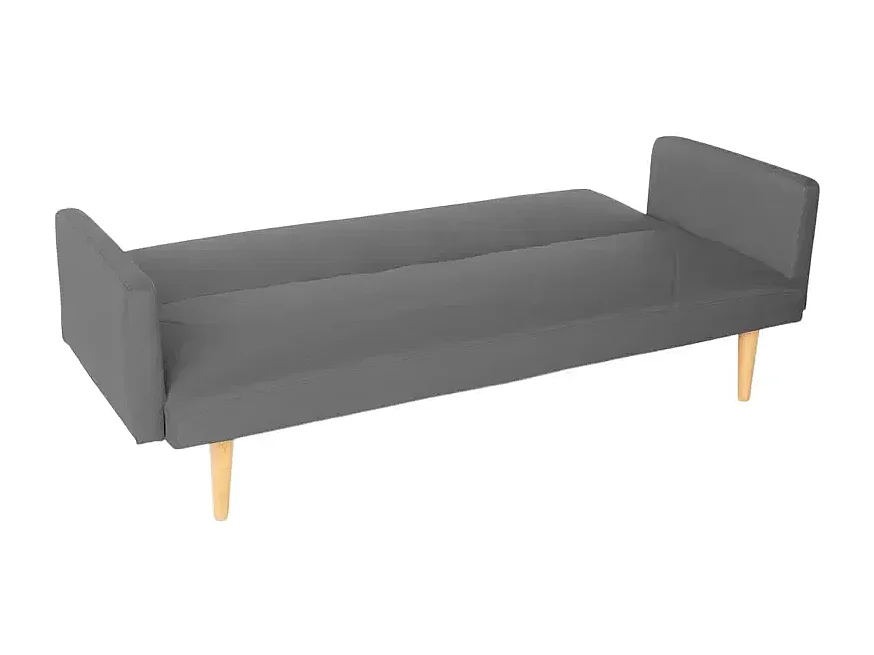 Sofá cama clic clac de 3 plazas en tejido de diseño nórdico reclinable Perla - Gris Oscuro