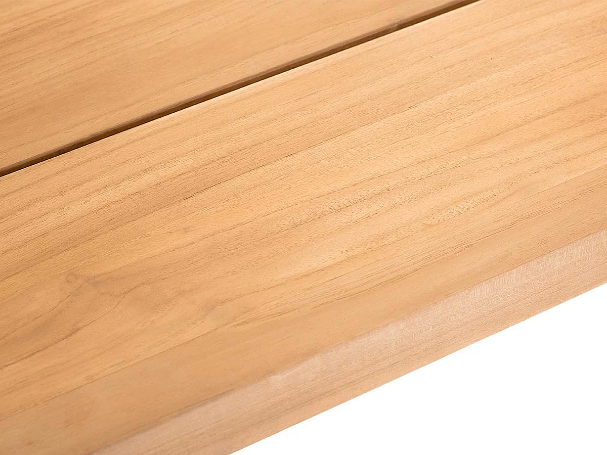 Banc de jardin en aluminium et teck recyclé 4 personnes