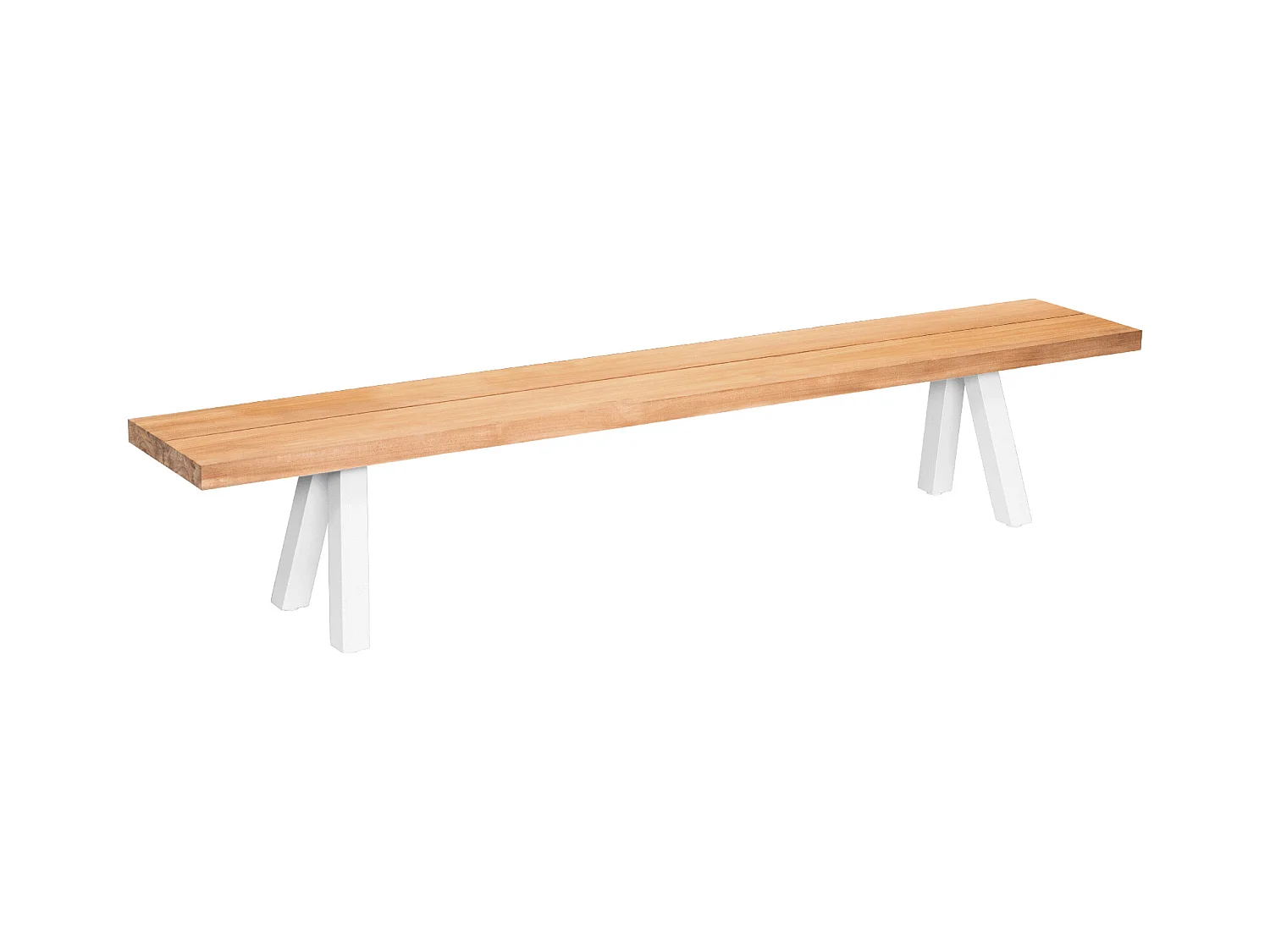 Banc de jardin en aluminium et teck recyclé 4 personnes