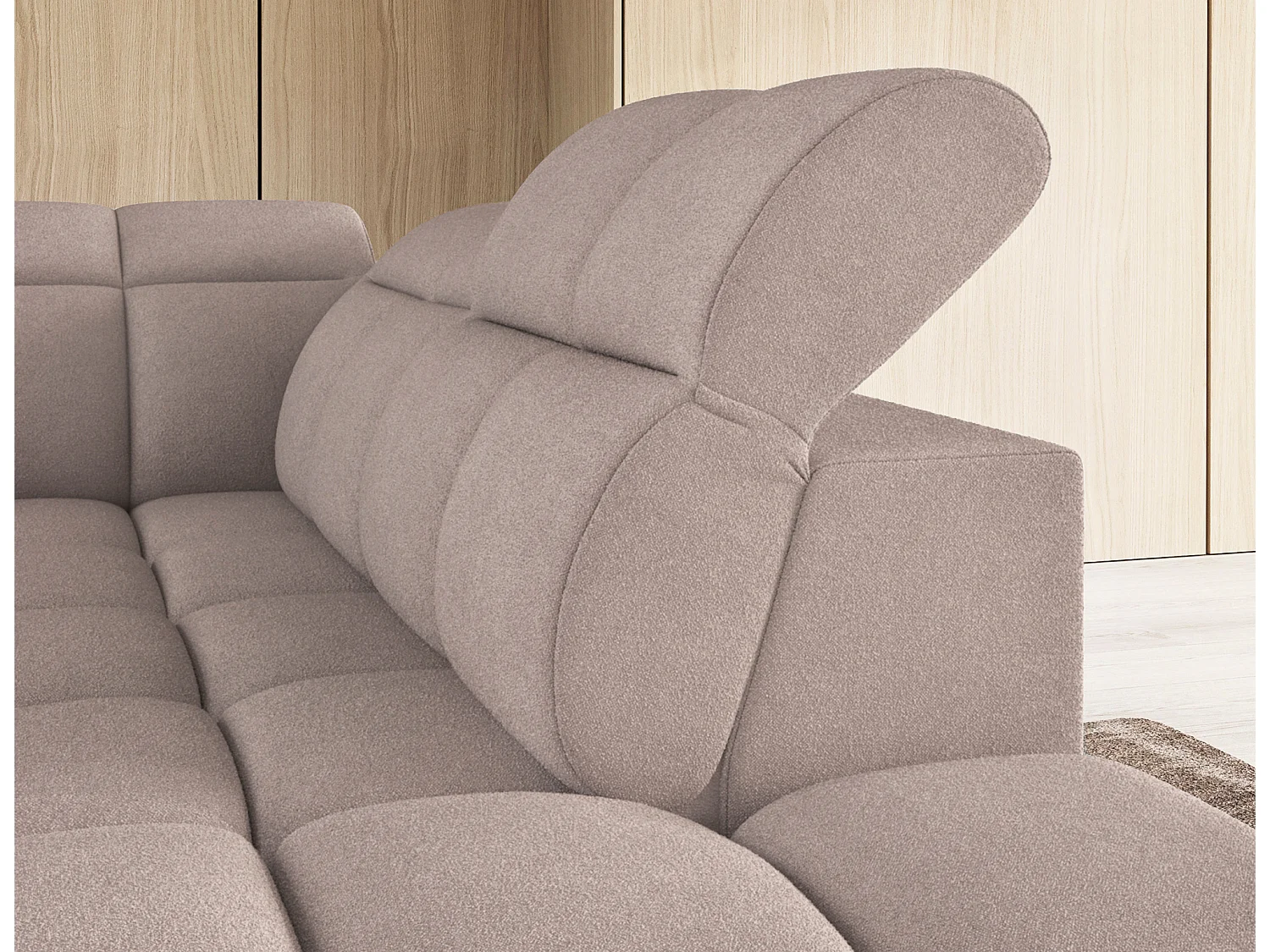 Divano d'angolo Vineam R/Tessuto/Beige