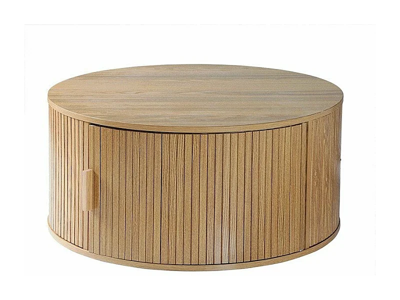 Runder Couchtisch mit Stauraum D75 cm - ERNEST