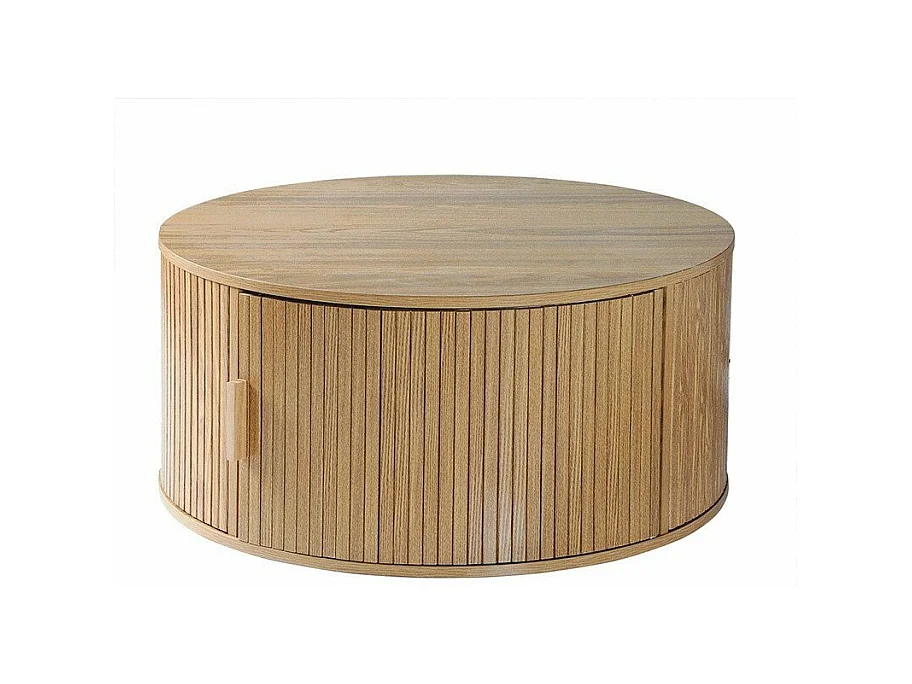 Ronde salontafel met opbergruimte D75 cm - ERNEST