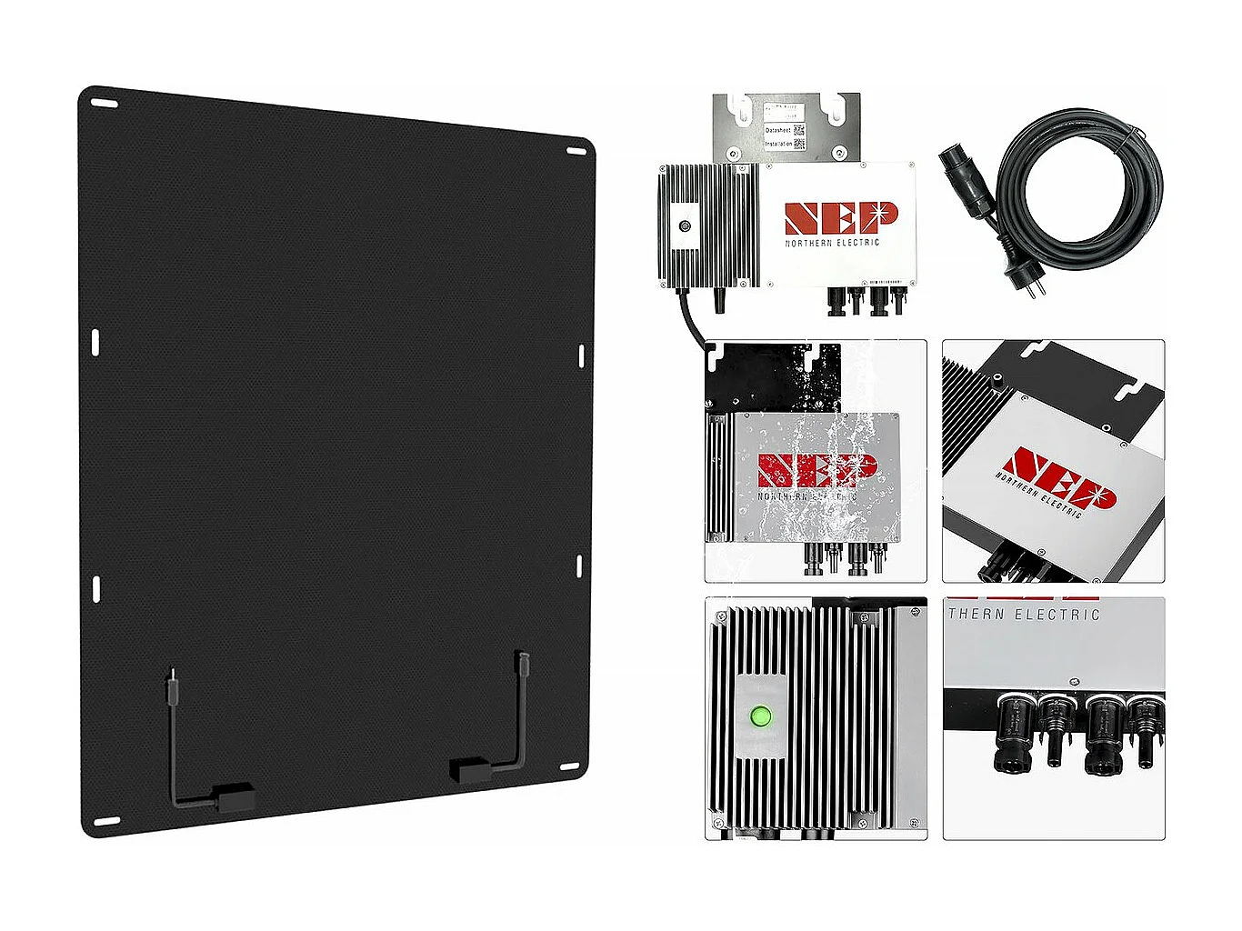 Cobertizo de jardín metálico - "Rosas "- 7,06 m² con paneles solares