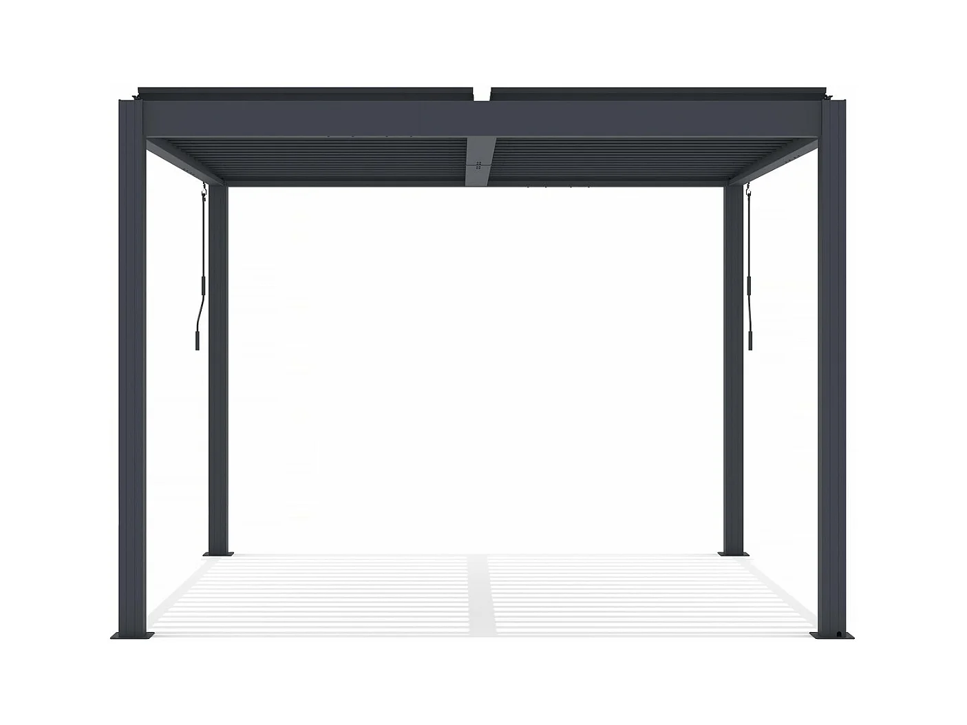 Pérgola bioclimática de aluminio "Windsor" - 3 x 3 m - Antracita