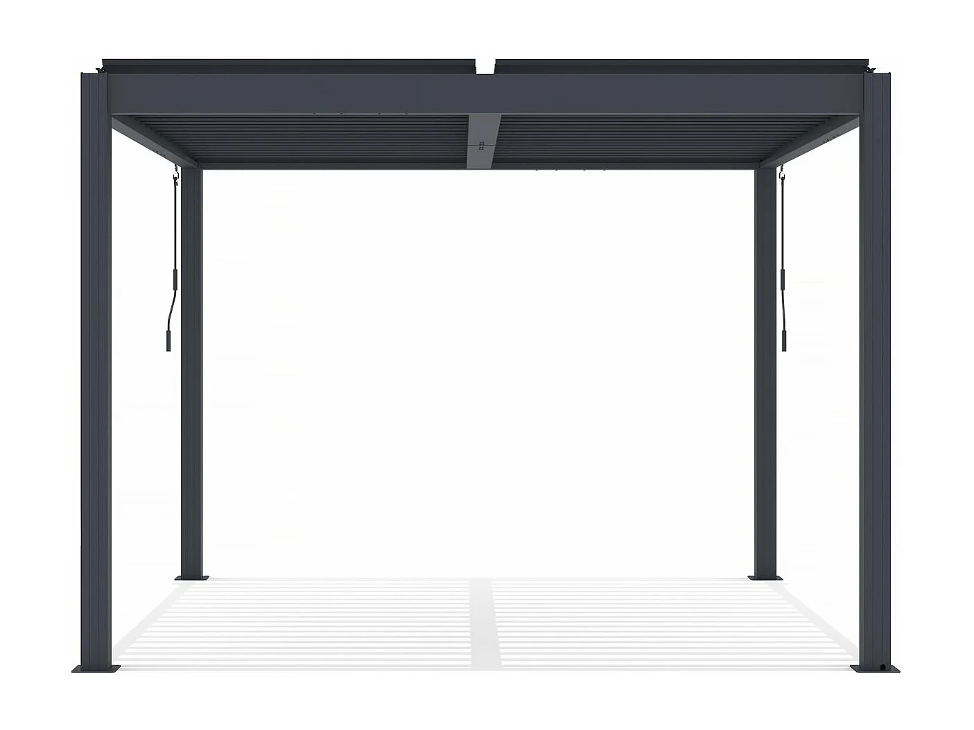 Pergola bioclimatique en aluminium "Windsor" - 3 x 3 m - Anthracite