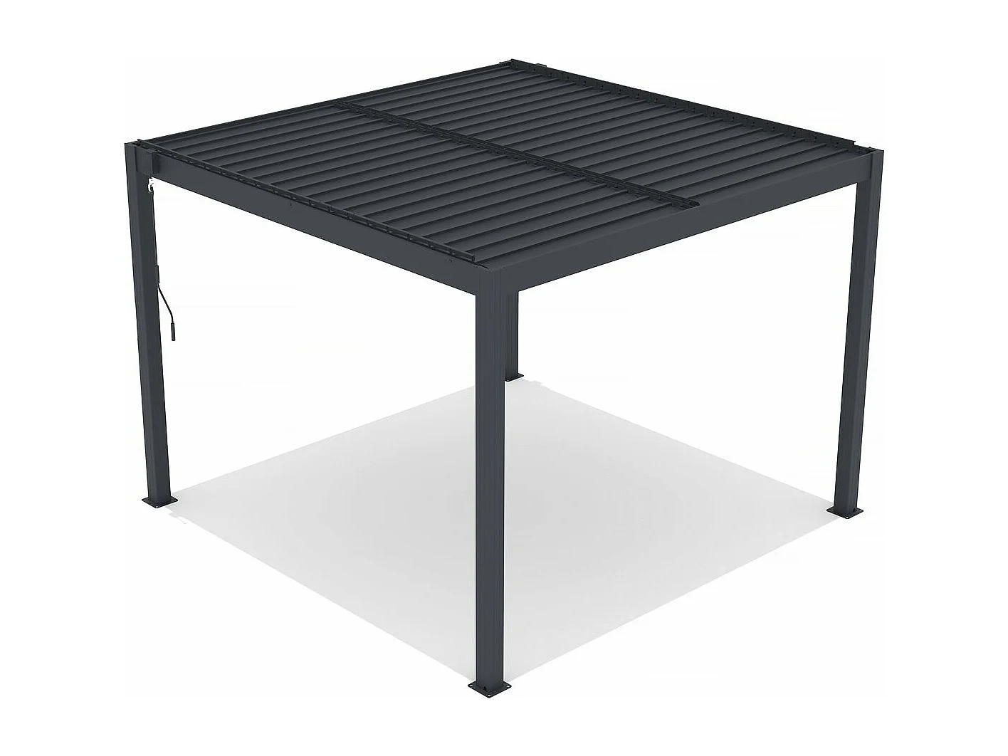 Pergola bioclimatique en aluminium "Windsor" - 3 x 3 m - Anthracite