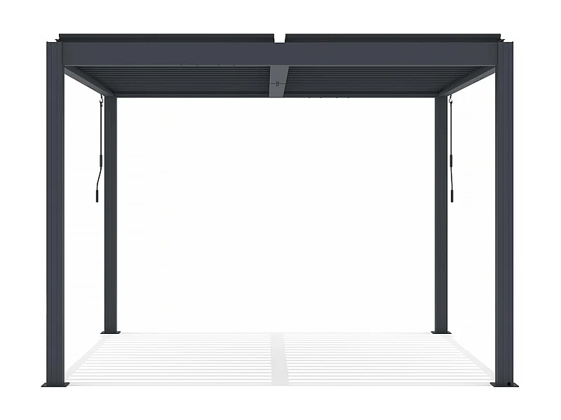 Pergola bioclimatique en aluminium "Windsor" - 3 x 3 m - Anthracite