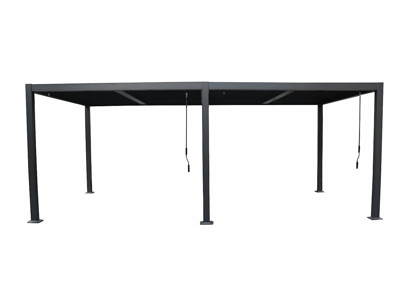 Pergola bioclimática "Windsor" em alumínio 3 x 6 m Cinza