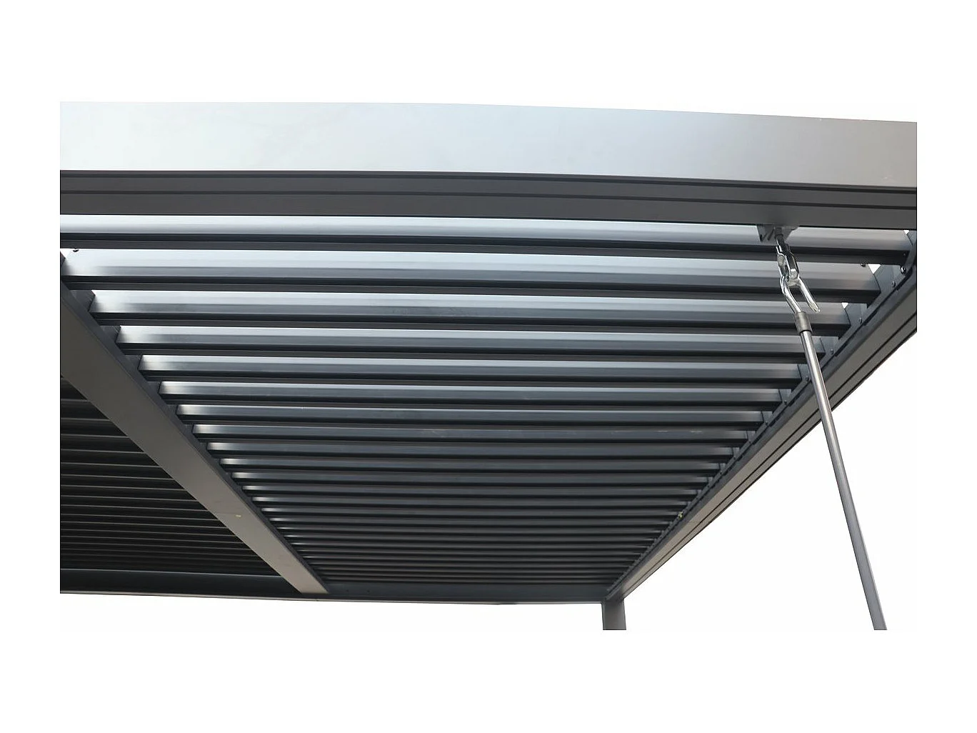 Pergola bioclimatique "Windsor" en aluminium - 3 x 6 m - Gris