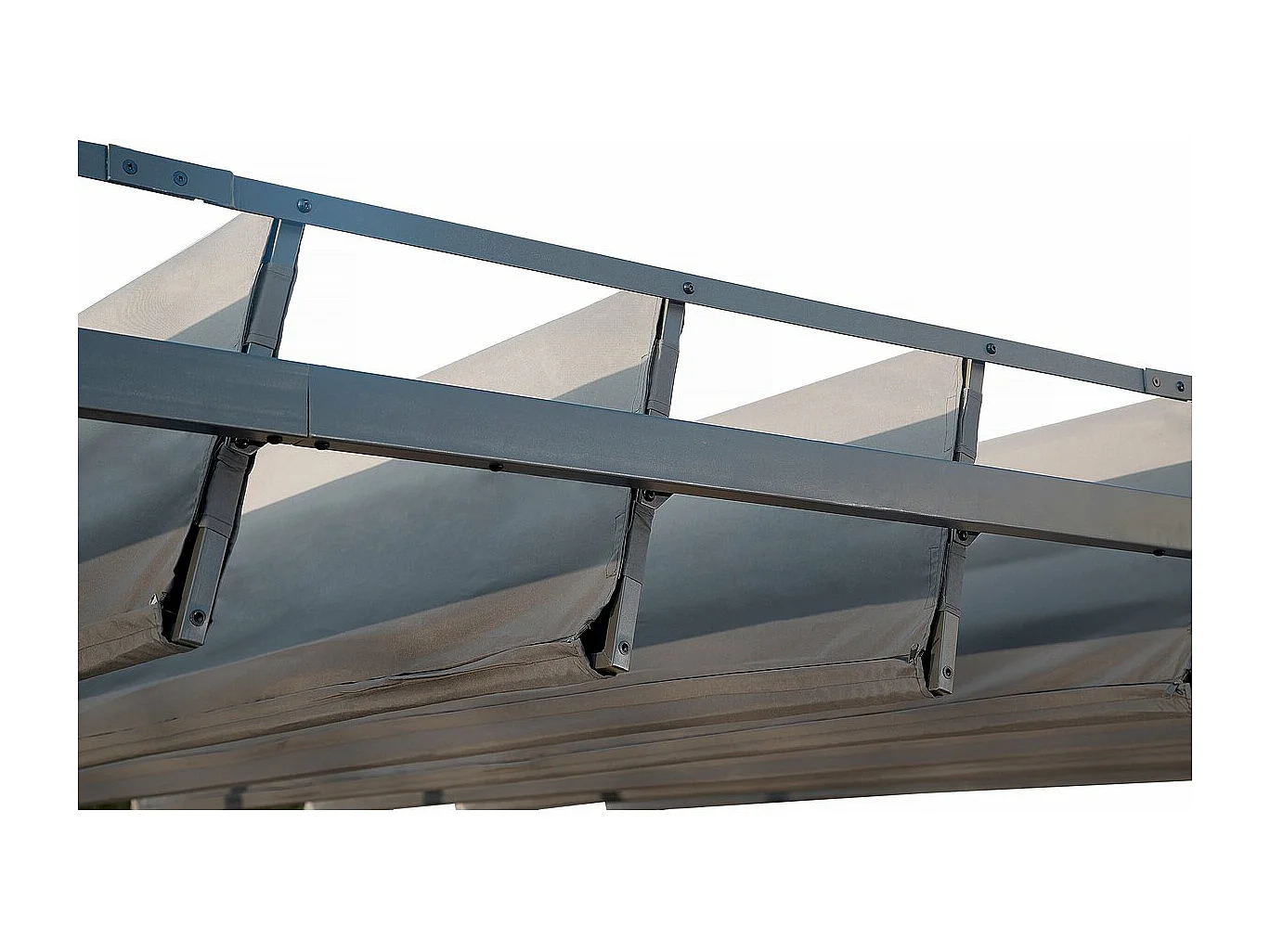 Pérgola bioclimática de tejido <<Lodge>> 3x4 m - Antracita