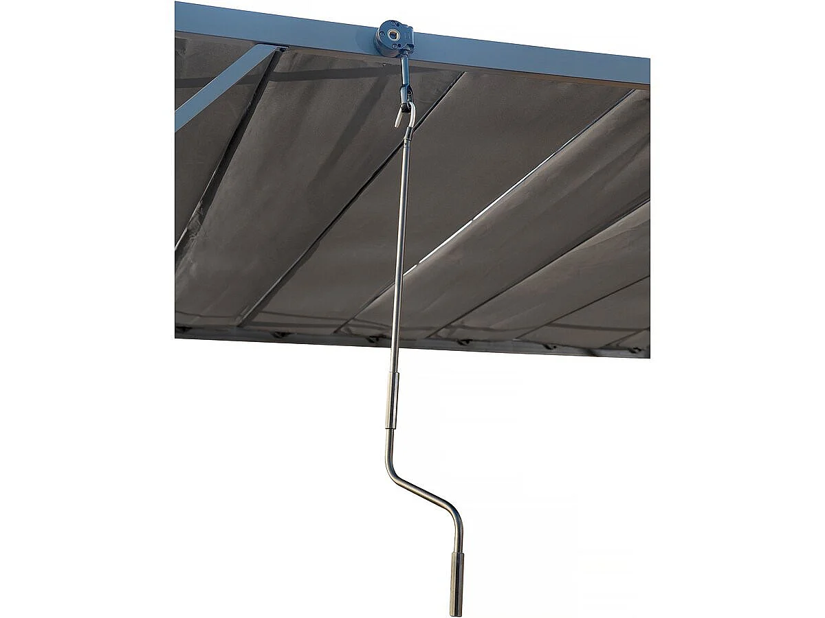 Pergola 3 x 4 m zonwering verstelbaar schaduwdoek "Lodge" - Antraciet