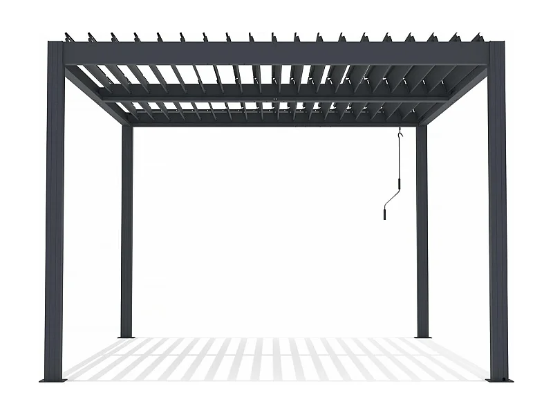 Pergola bioclimatique en aluminium "Windsor" - 3 x 4 m - Anthracite