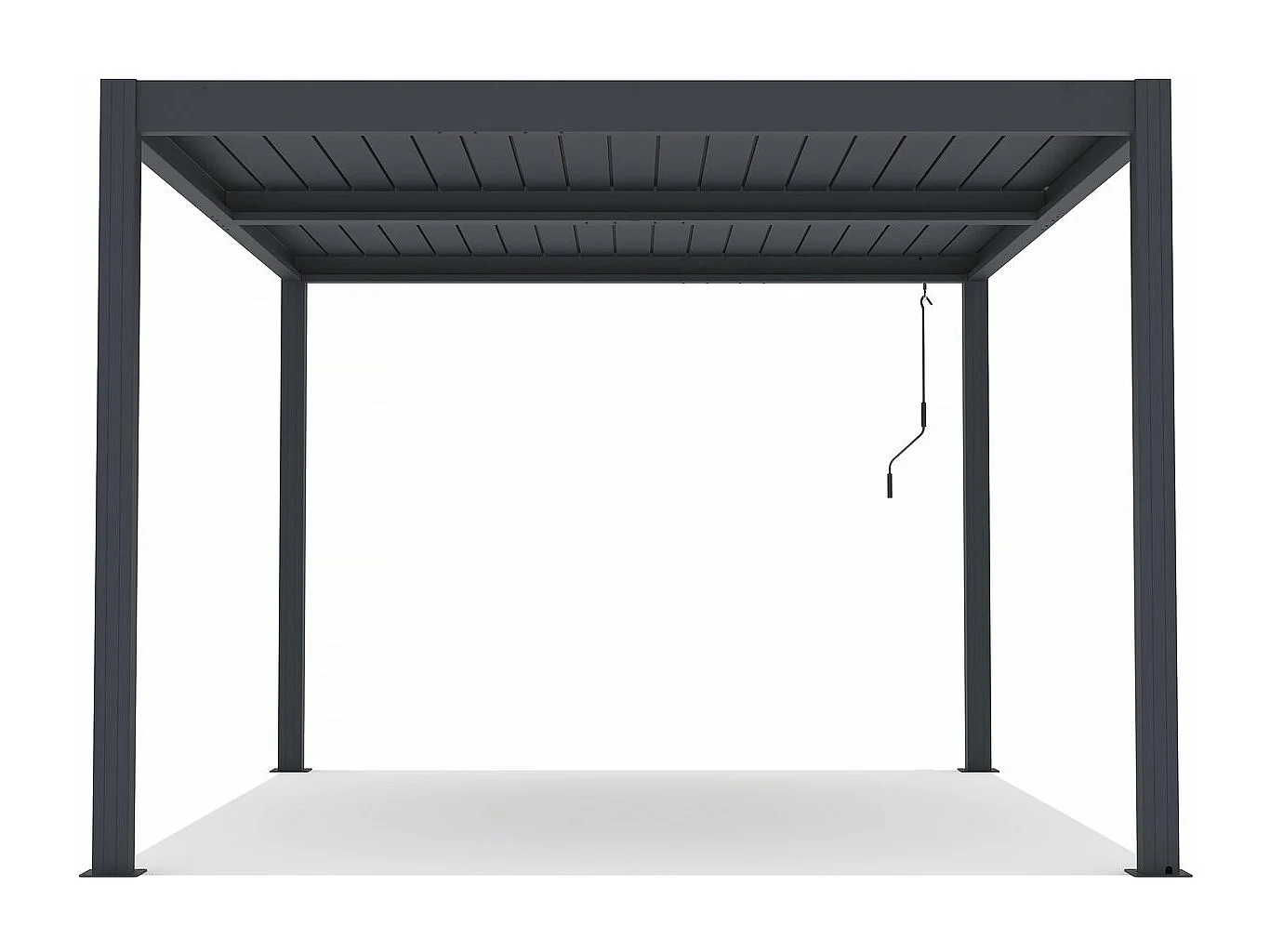 Bioklimatische Pergola aus Aluminium "Windsor" - 3 x 4 m - Anthrazit