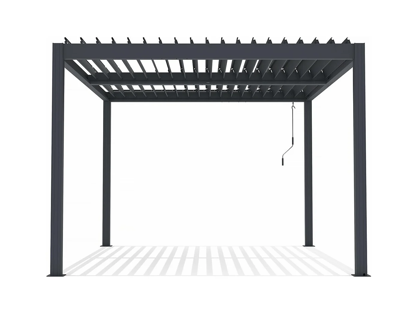 Bioklimatische aluminium pergola "Windsor" - 3 x 4 m - Antraciet