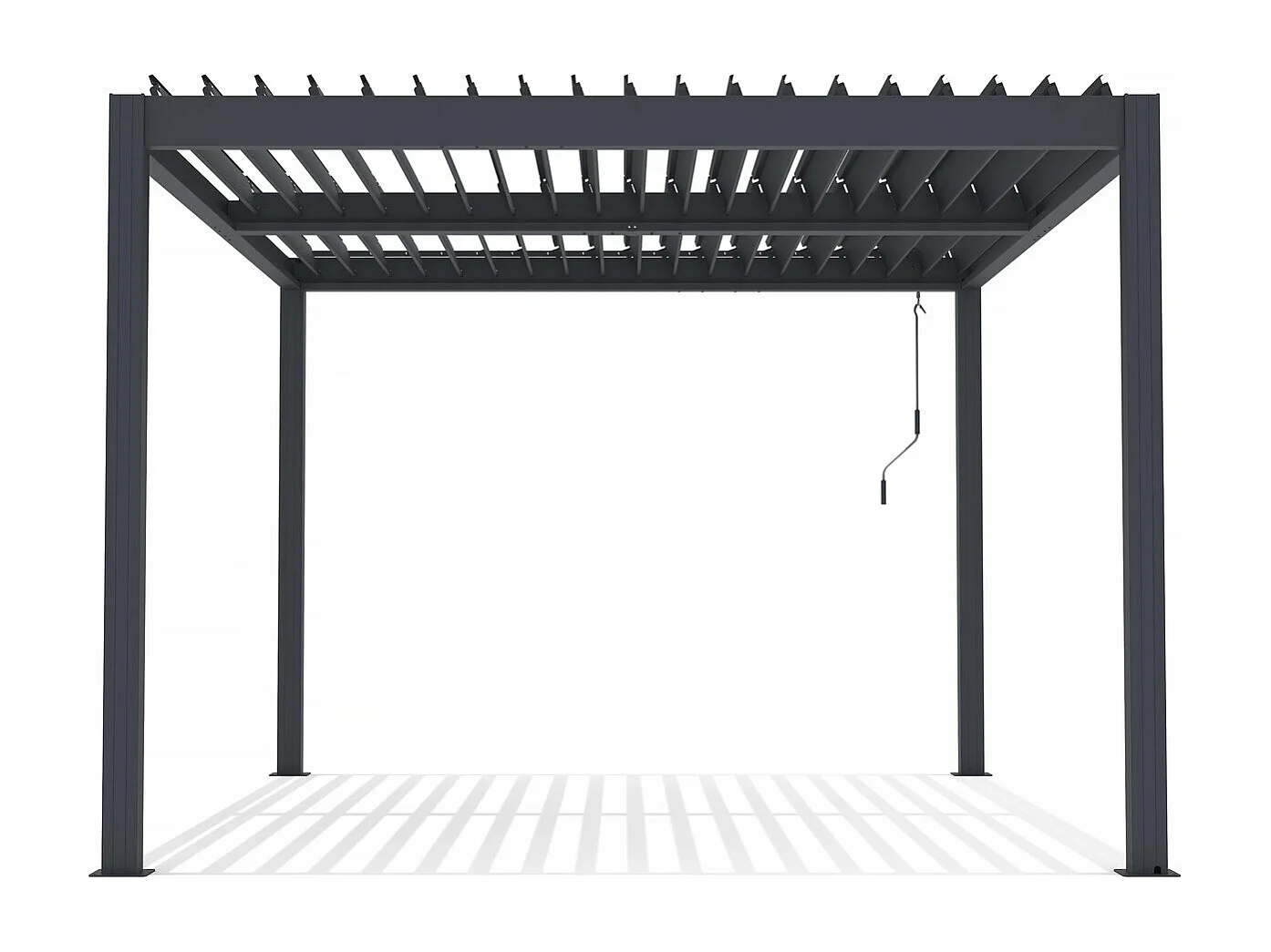 Bioklimatyczna pergola aluminiowa "Windsor" - 3 x 4 m - Antracyt