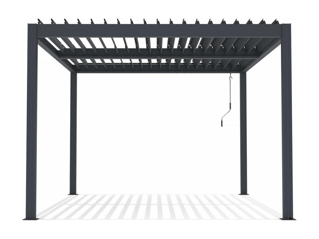 Pergola bioclimatica in alluminio "Windsor" - 3 x 4 m - Antracite