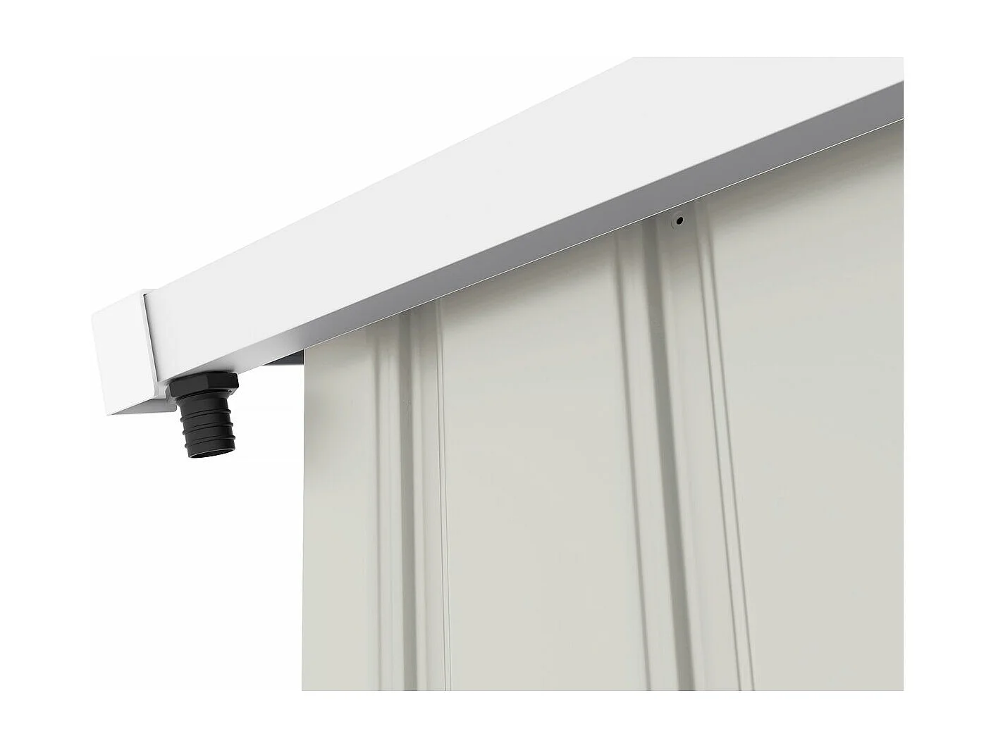 Gerätehaus aus Metall "Nebraska" - 5,29 m² mit Dachrinne