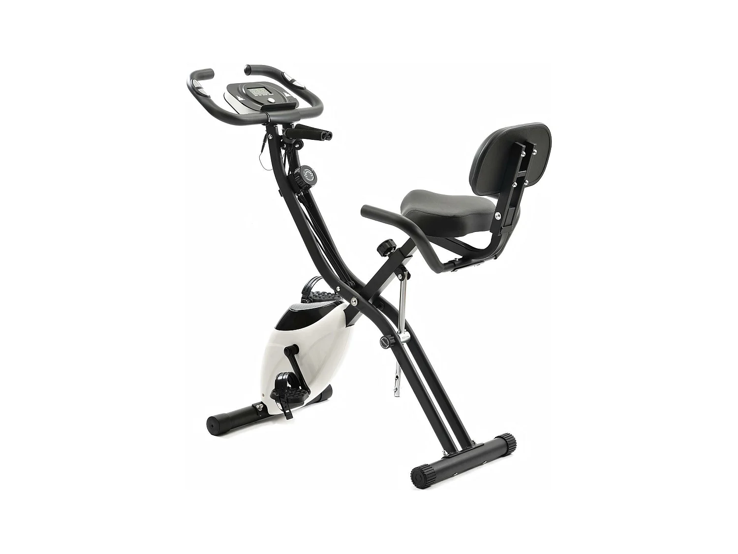 Vélo de fitness pliable magnétique, avec écran LCD, 10 niveaux de résistance magnétique, charge max 120kg