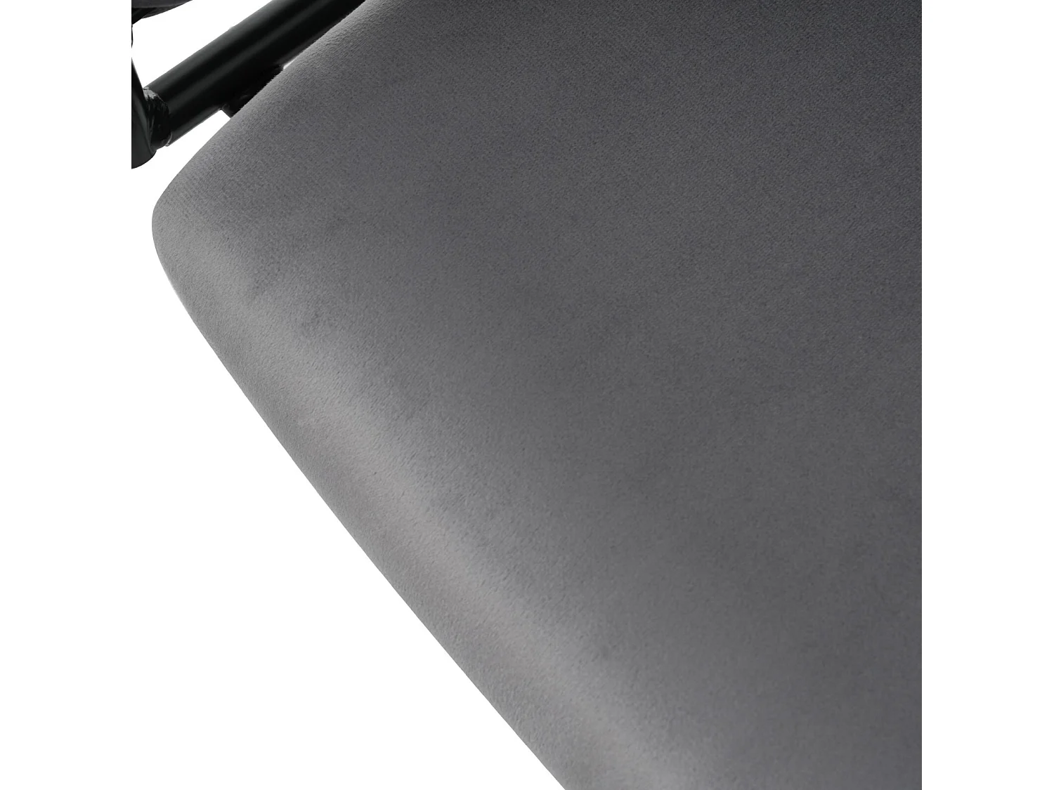 Lot de 6 chaises pivotantes 360°, en velours et métal, ergonomique, 46cm profondeur d'assise, Gris