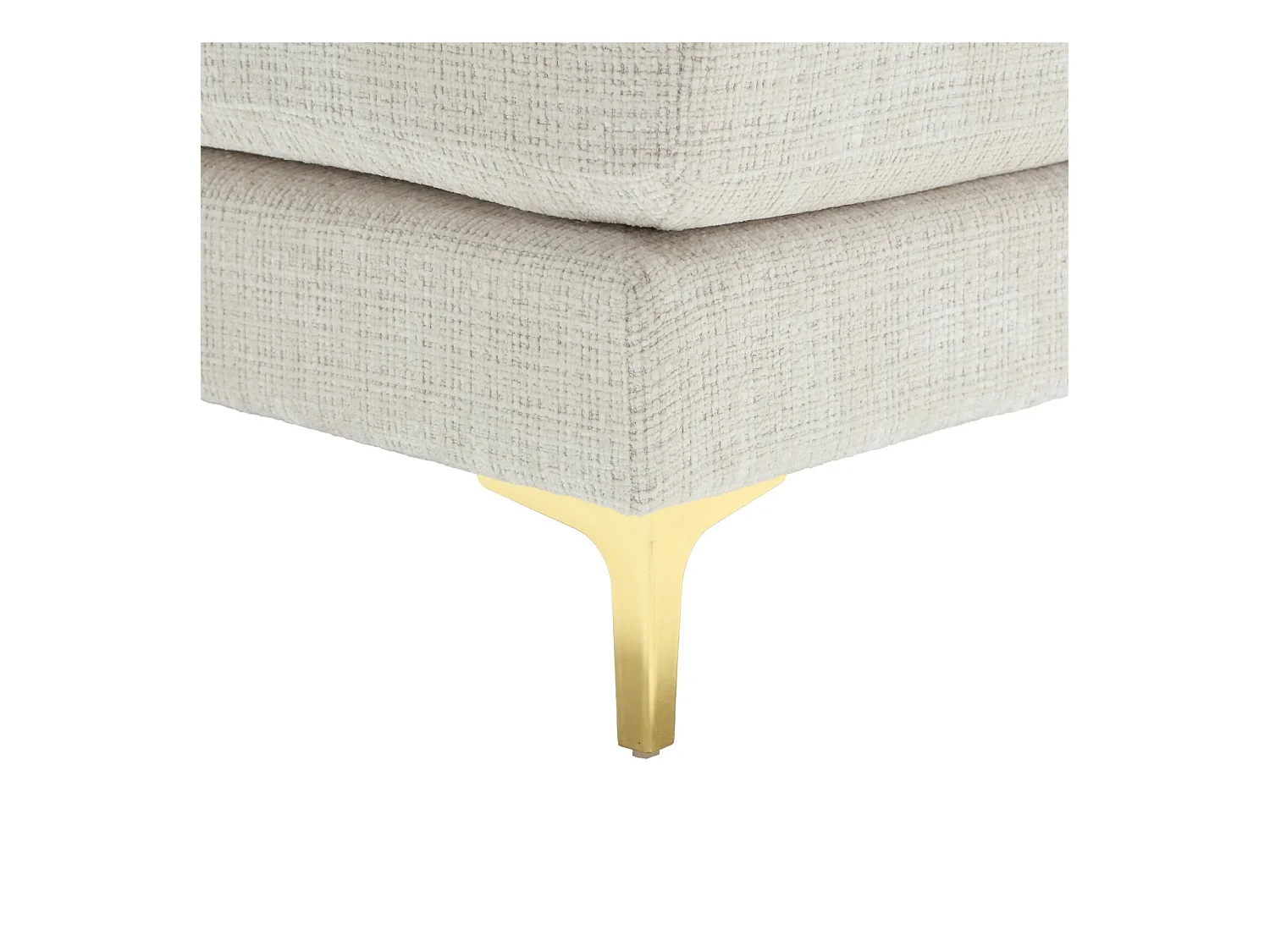 Divano angolare 4 posti, Nel tessuto Caterpillar, telaio in legno massiccio, con cuscini, 272x136x88cm, Beige