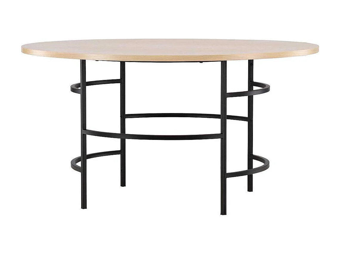 Copenhagen eetkamertafel Ø140cm whitewash.