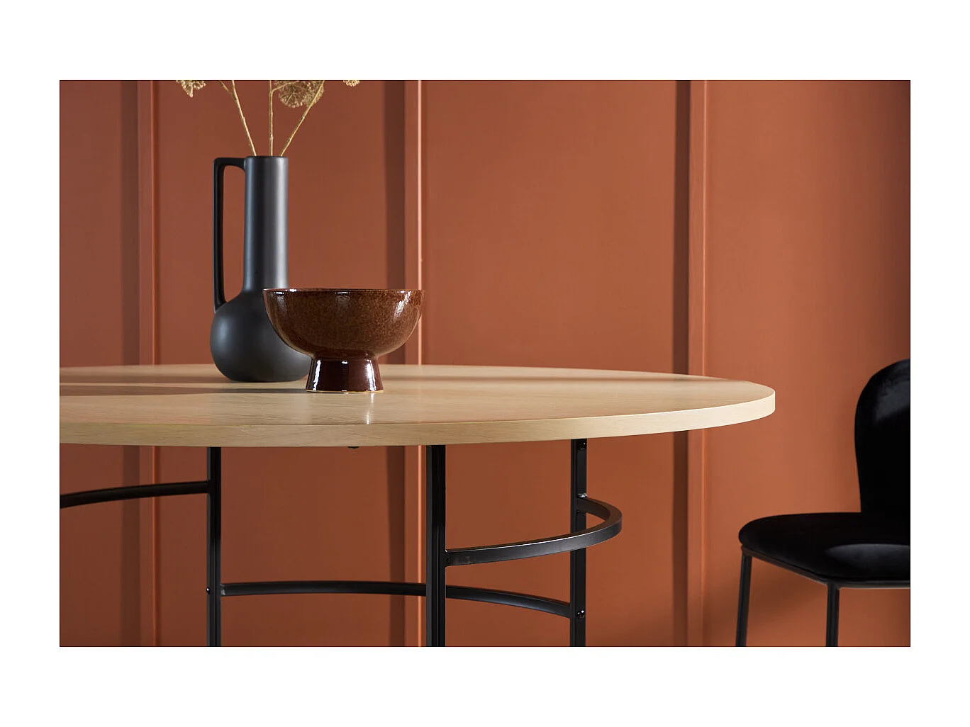 Copenhagen eetkamertafel Ø140cm whitewash.