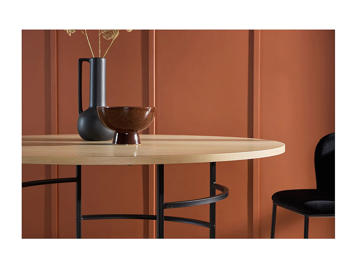 Copenhagen eetkamertafel Ø140cm whitewash.