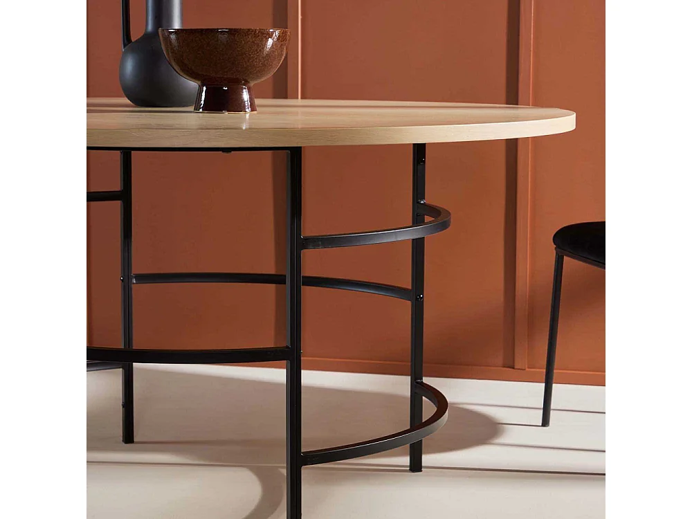 Copenhagen eetkamertafel Ø140cm whitewash.