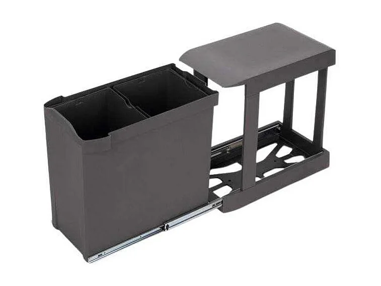 Poubelles de recyclage fixation inférieure et extraction automatique (2 bacs de 14L)