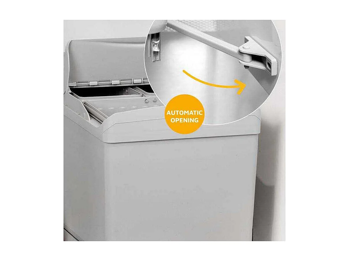 Poubelle de recyclage extraction automatique 3 conteneurs