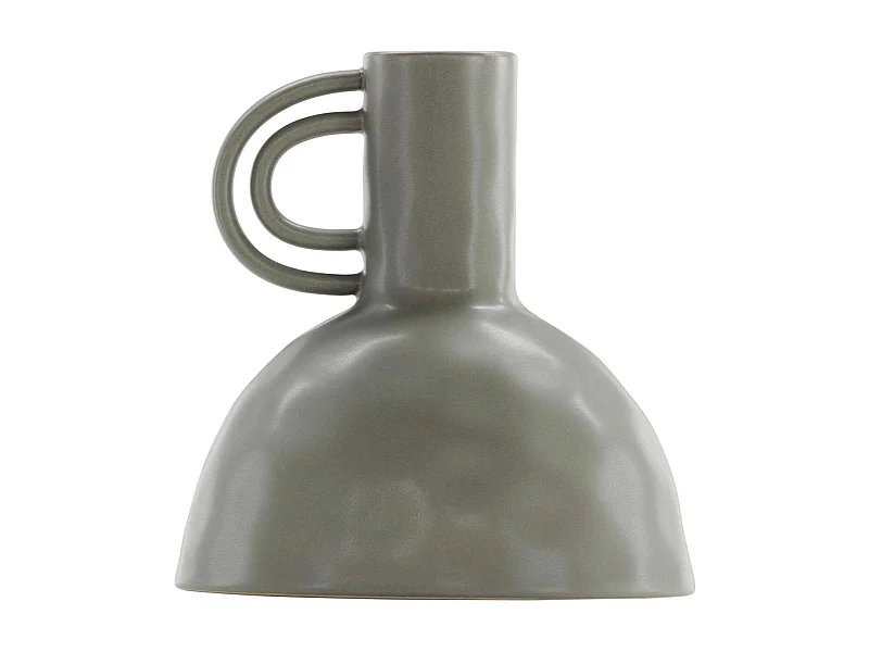 Vase Design en Céramique "Vivi" 25cm Gris Foncé