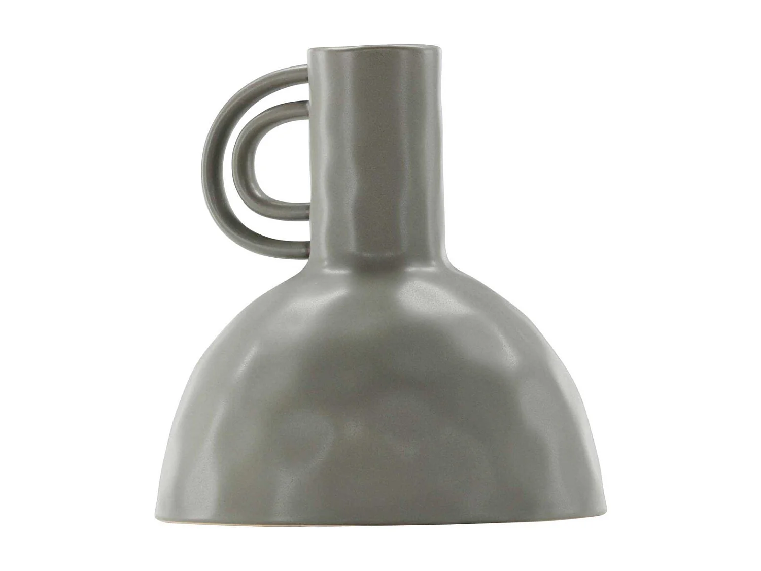 Vase Design en Céramique "Vivi" 25cm Gris Foncé