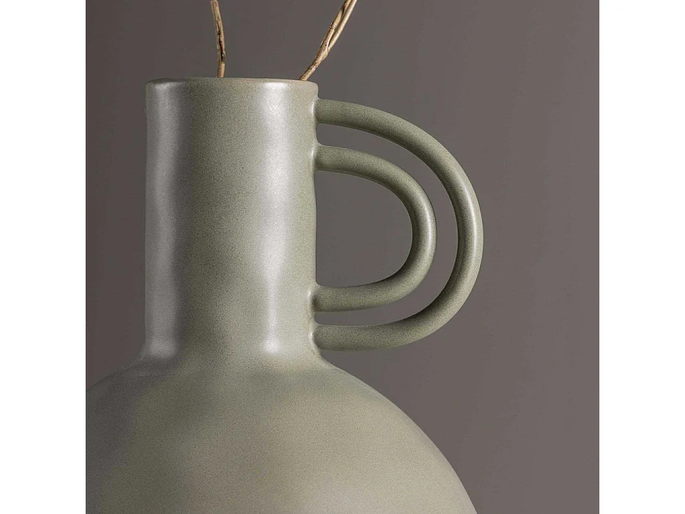 Vase Design en Céramique "Vivi" 25cm Gris Foncé
