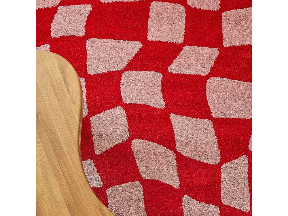 Tapis intérieur à poils longs Swing 383 rouge 80 x 140 cm