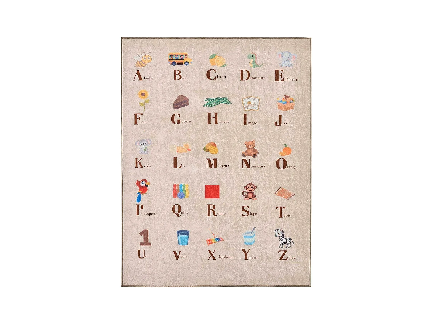 Tapis intérieur à poils courts Alix 736 beige 160 x 230 cm