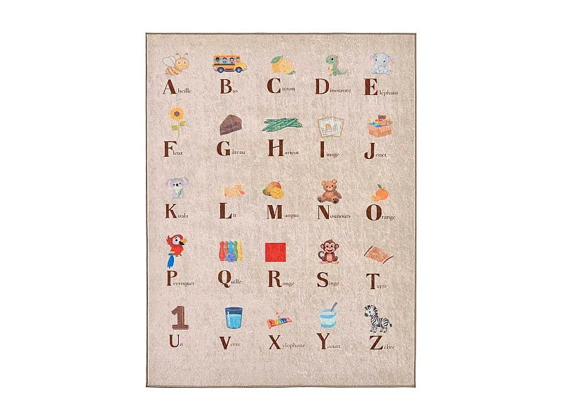 Tapis intérieur à poils courts Alix 736 beige 80 x 150 cm