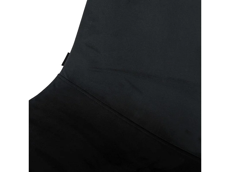 Lot de 4 chaises en tissu velours noir avec pieds métal noir – BIBA 2