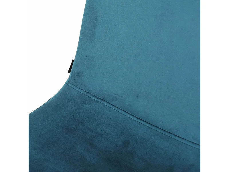 Lot de 4 chaises en velours bleu canard avec pieds métal noir – BIBA 2