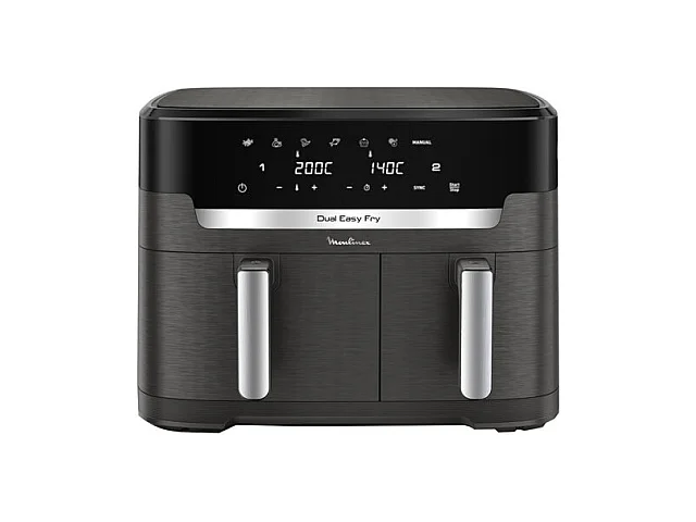 Friteuse à Air Chaud 11L Moulinex Easy Fry XXL - Sans Huile, 7 Programmes, Double Tiroir, Technologie Extra Crisp
