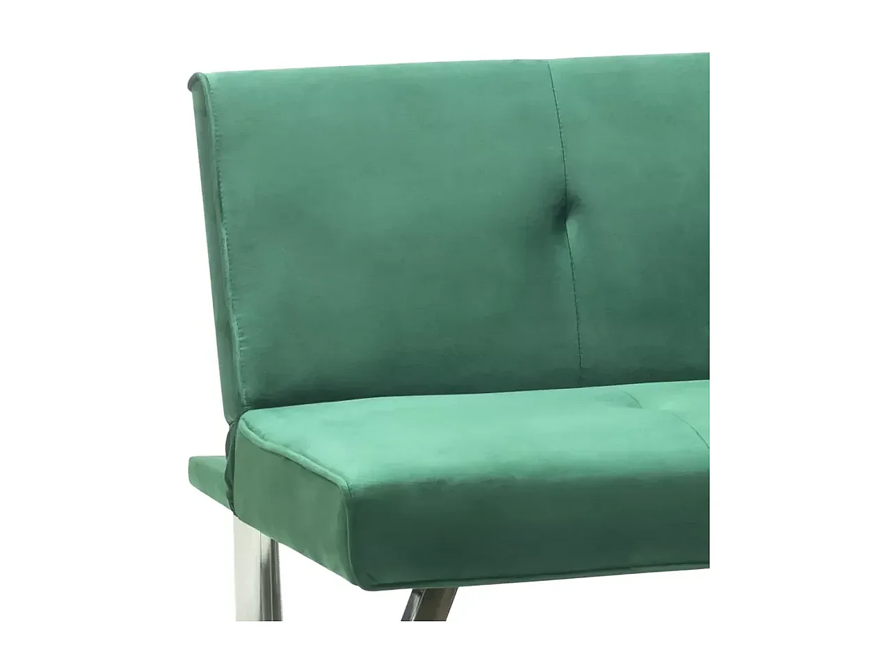 Sofá cama 2 plazas clic clac diseño abatible tejido terciopelo Probatus - Verde oscuro