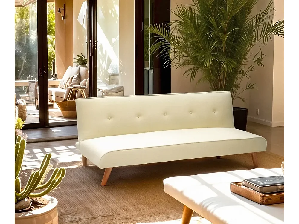 Canapé modulaire 2 places en tissu pour salon et séjour Cedro