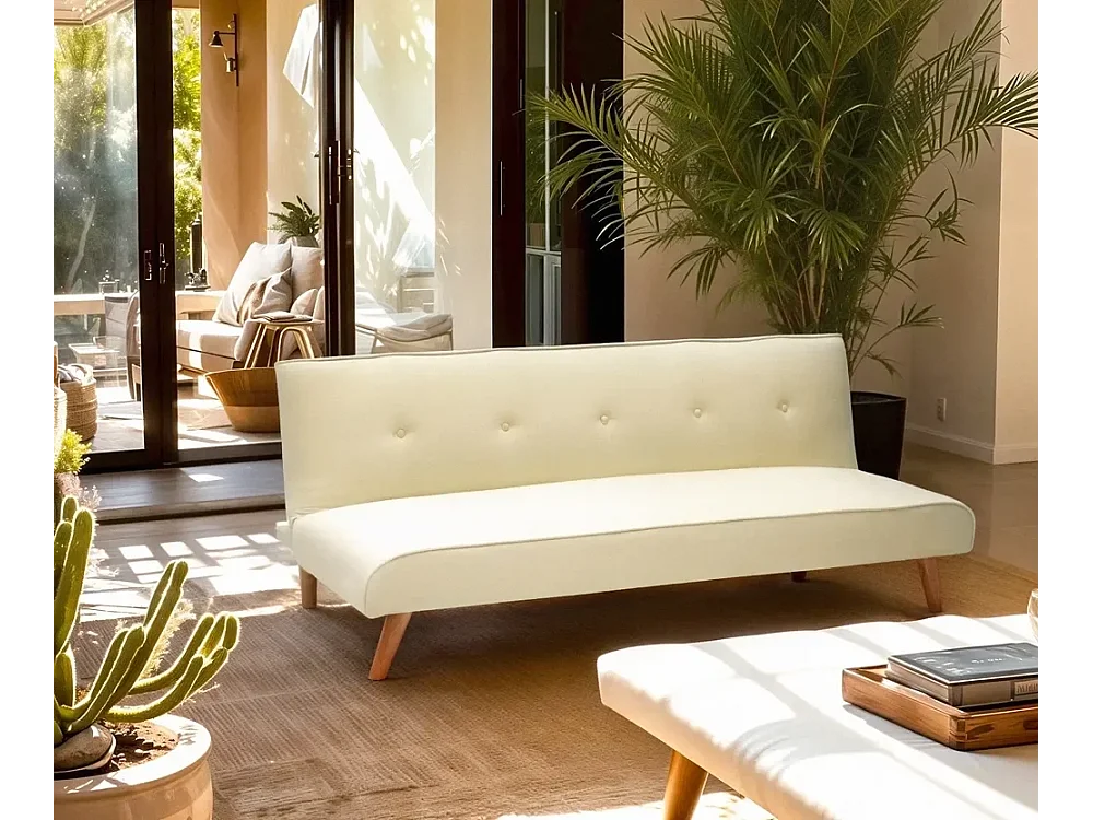 Canapé modulaire 2 places en tissu pour salon et séjour Cedro